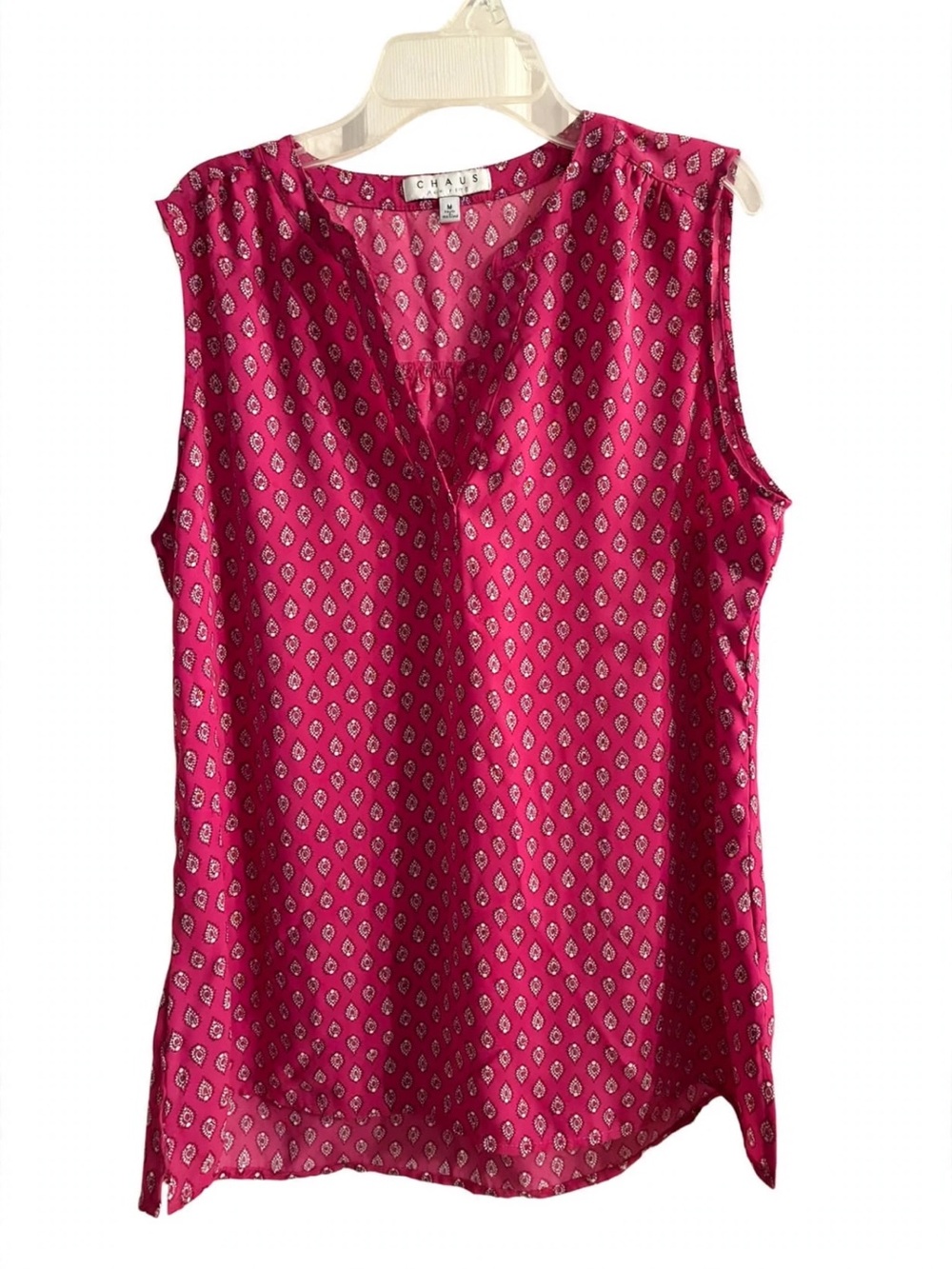 Chaus Sleeveless Pink Printed Camisole Top